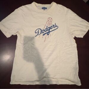 Red Jacket Dodgers White Short Sleeve Tee